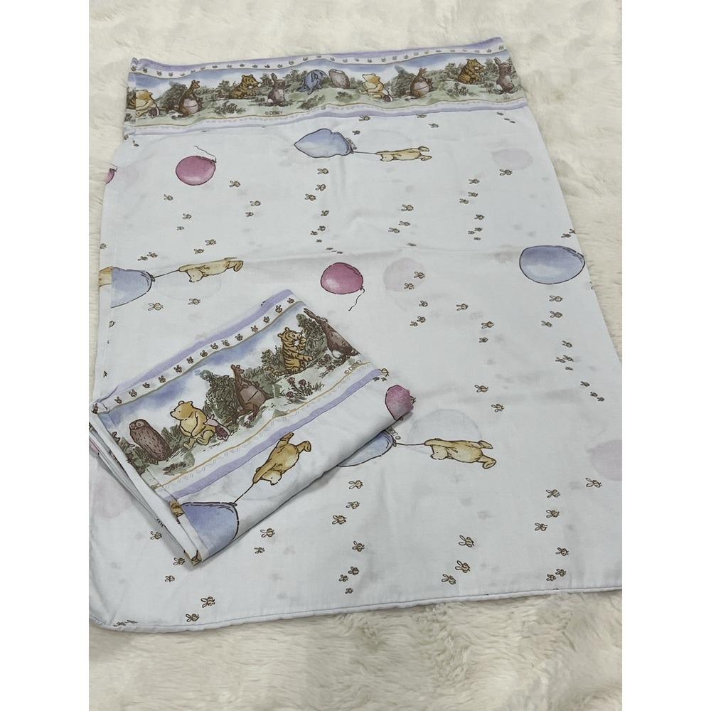 Classic Winnie The Pooh & Friends Balloons Pillow Case Disney Standard Vintage